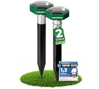 GRUNDIG Lot de 2 répulsifs anti-taupes - Résultats rapides avec un rayon d'action extrême - Répulsif solaire contre les taupes - Vert foncé