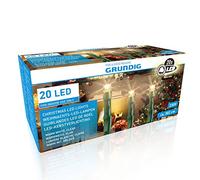 Grundig Noël Lampes de 20 LED, plastique, vert, 10 x 5 x 6 cm