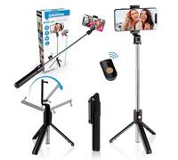 Grundig Perche selfie/trépied – Télécommande Bluetooth – 19–70 cm – Smartphones 58–100 mm – Noir
