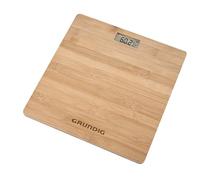 Grundig Pèse-personne digital en bambou - Max. 180KG - Pèse-personne avec pieds antidérapants - Mesure en KG, LB et ST