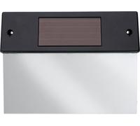 Grundig Plaque de numéro de maison avec éclairage LED Alimentée par énergie solaire - Montage mural - Vis incluses - Noir/transparent