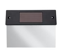 Grundig Plaque de numéro de maison avec éclairage LED - Fonctionne à l'énergie solaire - Montage mural - Vis incluses - Noir/transparent