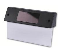 Grundig Plaque de numéro de maison avec éclairage LED - Fonctionne à l'énergie solaire - Montage mural - Vis incluses - Noir/transparent