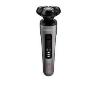 Grundig ProClub MS 8130 Rasoir pour homme, capteur BeardCare, plastique de la coque extérieure 61 % plastique recyclé, technologie Titanium Blades, Wet & Dry, chrome mat foncé/rouge