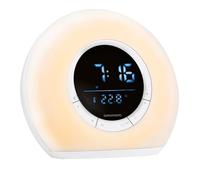 Grundig Réveil Lumineux - Réveil Connecté avec Radio et Bluetooth - Lampe avec Écran LED - Lampe de Chevet - Blanc