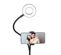 Grundig Ring Light avec Support Telephone - Lampe sur Pied avec Pince de Table -