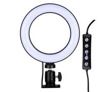 Grundig Ringlicht mit Clip - Selfie Light RGB und Weißlicht - ⌀16 cm - Flexibler Hals - 48 LEDs