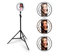Grundig Selfie Anneau Lumineux avec Trépied - 210 cm - 3 Modes de Chaleur et Lum