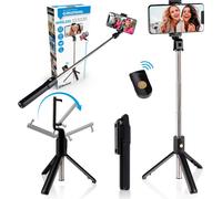 Grundig Selfie Stick et trépied pour smartphone avec télécommande Bluetooth Smartphones de 58 à 100 MM Extensible de 19 à 70 CM Plastique Noir