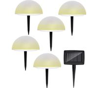 Grundig Solar Bodenleuchte - Lampe d'extérieur avec piquet de terre - Lanterne solaire RGB & blanc chaud - Résistant aux intempéries IP44
