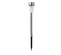 Grundig Solar Garden Lights 10 pcs - Lampes solaires avec lumière blanche - 6-8 heures d'autonomie de la batterie - IP44 résistant à l'eau - Ø4,8 x 36,5 cm - Acier inoxydable