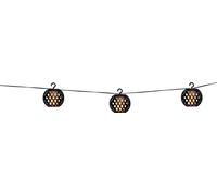Grundig Solar Guirlande lumineuse de jardin 8 LED Lanternes 12 lumens LED avec effet de flamme Panneau solaire inclus Durée de vie de la pile 86 heures Noir