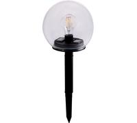 Grundig Solar lampe de jardin - Lampe solaire d'extérieur - Boule de verre - Ø 18cm - Filament LED Lampe