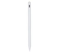 Grundig Stylet iPad - Stylet Tactile pour Tablette et iPhone - Stylo Rechargeable avec USB-C - Pointe Remplaçable - Blanc