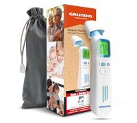 GRUNDIG Thermomètre pour bébés, enfants, adultes, fièvre numérique de haute précision sur le front de l'oreille, le front et les objets (sans piles)
