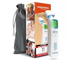 GRUNDIG Thermomètre pour bébés, enfants, adultes, fièvre numérique de haute précision sur le front de l'oreille, le front et les objets (sans piles)