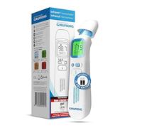 Grundig Thermomètre sans contact - Fièvre de haute précision sur le front de l'oreille, pour adultes, enfants et bébés - Avec piles - Thermomètre frontal et auriculaire