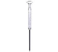 Grundig Thermomètre Solaire Extérieur Jardin - Thermomètre Extérieur Jardin Lampe Solaire 2-en-1 avec Lumière Blanche Froid