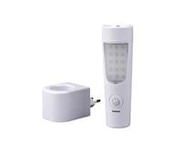 Grundig Veilleuse et lampe de poche 2 en 1 en plastique Blanc/gris 10 x 5,4 x 16,7 cm