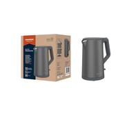 Grundig WK 7340 Bouilloire électrique 2 150 W Capacité 1,5 l Enrouleur de câble Arrêt automatique Élément chauffant caché en acier inoxydable Cool Touch avec double paroi Dark Inox