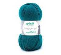 Grundl 2676-14 Happy Pelote de Fil à Tricoter Bleu Sarcelle 100 g