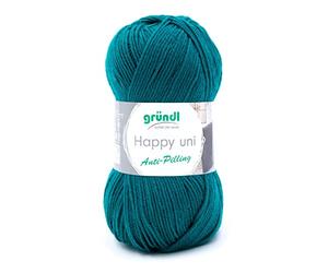 Grundl 2676-14 Happy Pelote de Fil à Tricoter Bleu Sarcelle 100 g