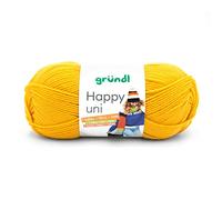 Grundl 2676-21 Happy Pelote de Laine à Tricoter Jaune maïs 100 g