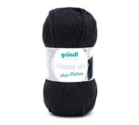 Grundl 2676-27 Happy Pelote de Laine à Tricoter Noir 100 g