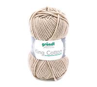 Grundl 3360-03 King Cotton Pelote de Fil à Tricoter Sable 50 g