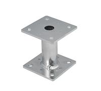 GRUNDLINE Support de poteau d'ancrage en acier - Douille à visser - PMF - 100 x 100 x 100 mm - Galvanisation à chaud - Pour clôtures, abris, abris de voiture, pergolas, tonnelles de jardin en poutres