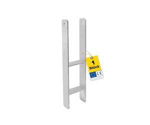 GRUNDLINE Support de poteau d'ancrage en H 12 x 12 cm - Ancre de poteau - Support de poteau à sceller dans le béton - Pied de support - Chaussure de poutre - Support de poteau - Connecteur en bois