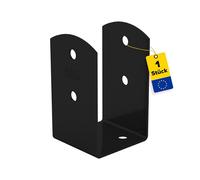 GRUNDLINE - Support de poteau décoratif de type U en acier, manchon à visser - PSOL, 71 x 71 x 120 mm - Z275 - Pour clôtures, abris, abris, pergolas, tonnelles de jardin en bois