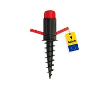 GRUNDLINE - Support de poteau rond - Pied de parasol - Tarière - Douille de sol à visser - Séchoir rotatif - 32 x 380 mm - Ancrage au sol - Douille de sol - Parasol