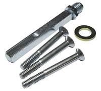 GRUNDMANN 110768 Broche de rechange de sécurité avec goupille carrée 8,5 mm et vis, TS 45-49 mm, acier galvanisé, argent