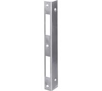 GRUNDMANN Önorm 11469 Gâche d'angle carrée en acier galvanisé pour portes intérieures avec rabat aveugle de 27 mm Argenté