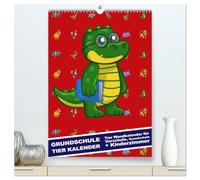 Grundschule Tier Kalender - Tier Wandkalender für Vorschule, Grundschule und Kinderzimmer (hochwertiger Premium Wandkalender 2026 DIN A2 hoch), ... für Vorschule, Grundschule und Kinderzimmer