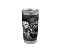Grunge Art Tabagisme Chien Revêtement Doux Gobelet isotherme en acier inoxydable double paroi