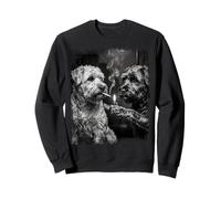 Grunge Art Tabagisme Chien Revêtement Doux Sweatshirt