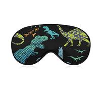 Grunge Dino Dinosaur Sleeping Eye Mask Masque pour les yeux avec sangle réglable pour les yeux bandés pour les voyages en avion