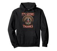 Grunge It's Giving Thanks Funny Glam Turkey Meme Sweat à Capuche