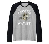 Grunge Oldschool Tatouage Vintage Trust Me I'm an Artist Manche Raglan