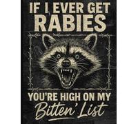 Grunge Raccoon Notebook for Sarcastic Notes and Sketches