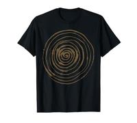 Grunge Spiral Abstract Nature Vintage y2k Earthy Brown T-Shirt Graphique avec Valeur