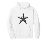 Grunge Star Distressed Retro Vintage Graphic Gray Sweat à Capuche