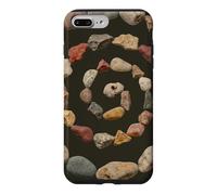Grunge Stone Spiral 90s Vintage Nature Beach Geology Coque pour iPhone 7 Plus/8 Plus