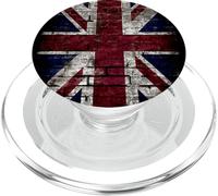 Grunge Union Jack Graffiti Punk Style Drapeau Britannique PopSockets PopGrip pour MagSafe
