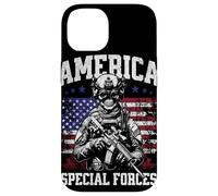 Grunge US Flag Army Skeleton Military Special Forces Coque pour iPhone 14