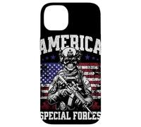 Grunge US Flag Army Skeleton Military Special Forces Coque pour iPhone 14 Plus