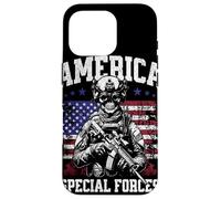Grunge US Flag Army Skeleton Military Special Forces Coque pour iPhone 16 Pro