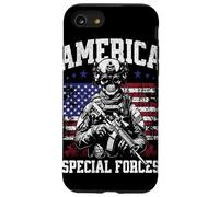 Grunge US Flag Army Skeleton Military Special Forces Coque pour iPhone SE (2020) / 7/8